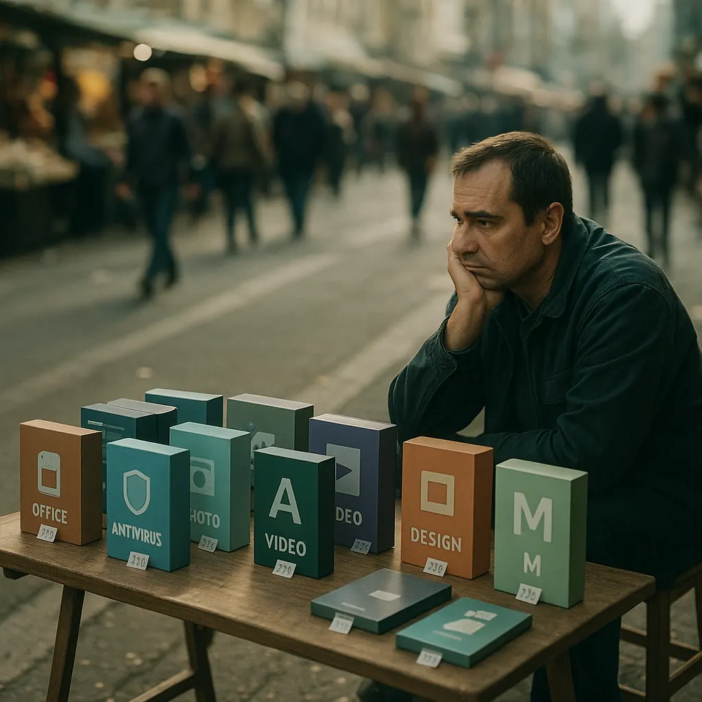 Cinematic image evoking doubt — will anyone pay for this?